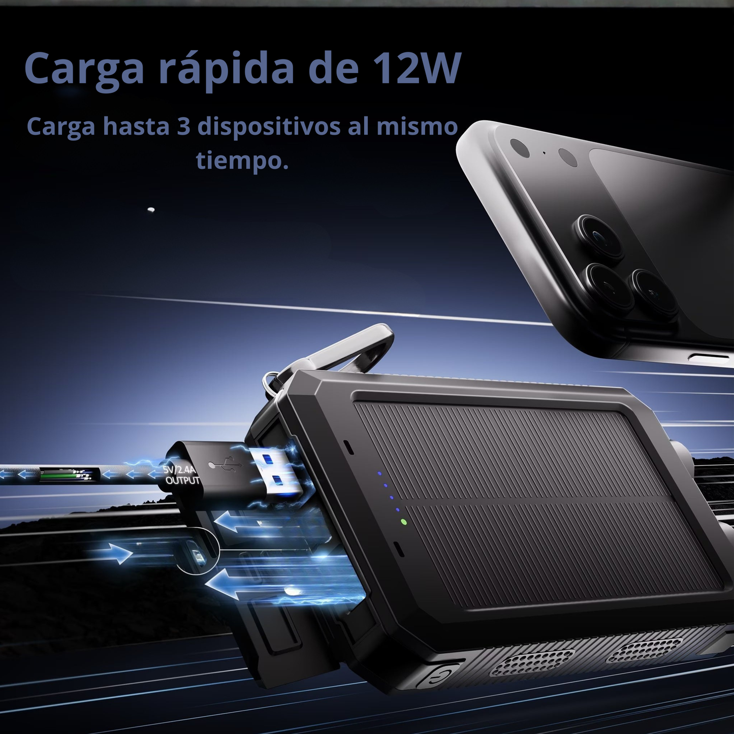 cargador solar portátil